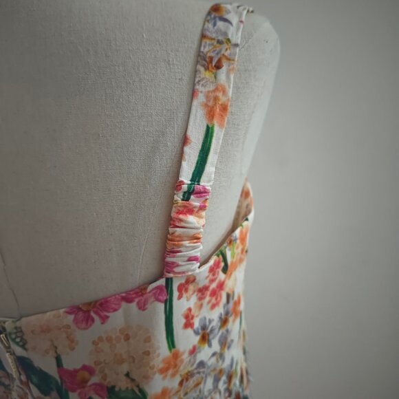 Agua By Agua Bendita lima jardiniera' floral-print linen maxi dress - Picture 7 of 13